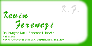 kevin ferenczi business card